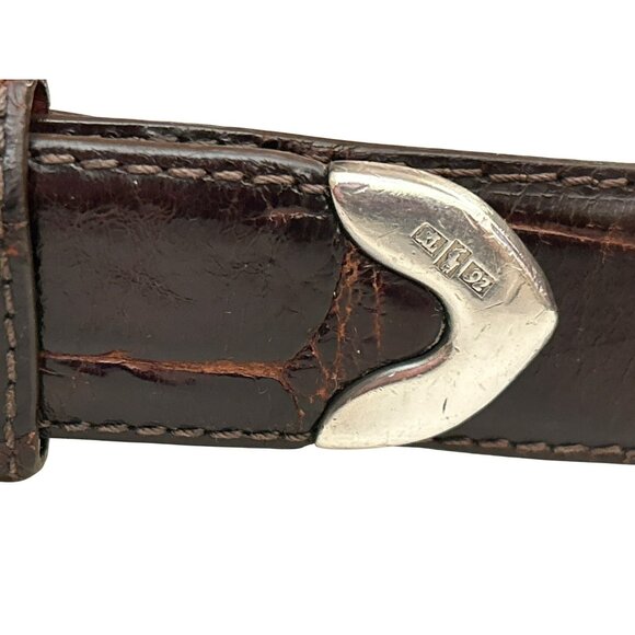 Ralph Lauren Purple Label Genuine Alligator Belt Sterling Buckle Retail 1700 - Picture 3 of 10